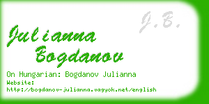 julianna bogdanov business card